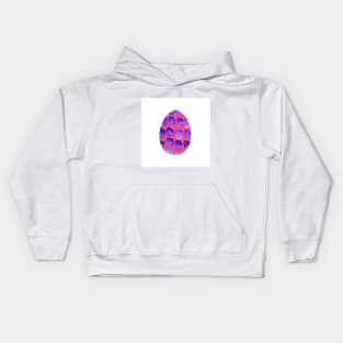 Easter egg - animal print with stains, isolated on white background. Simple pink and violet boho watercolor. Design for background, cover and packaging, Easter and food illustration, greeting card. Kids Hoodie